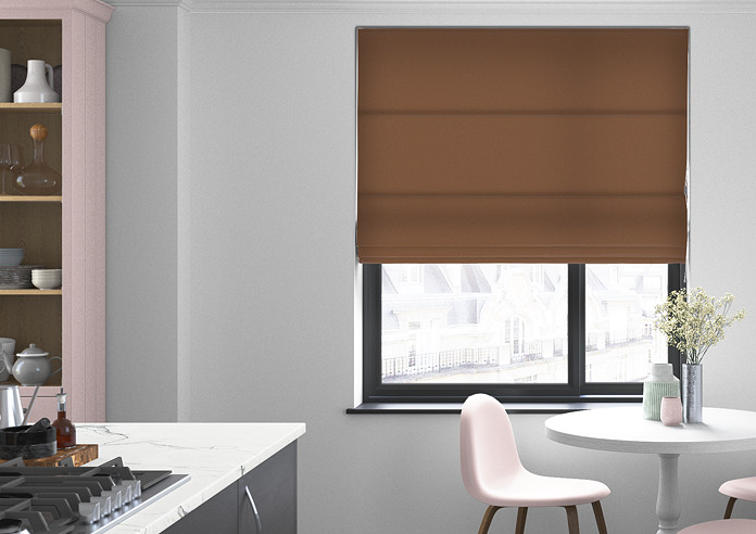 Faux Suede, Latte - Roman Blind - Image 3